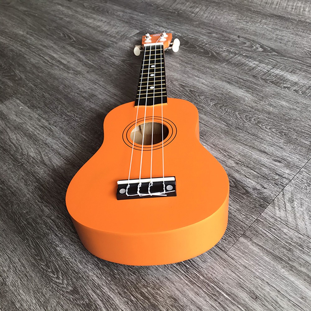 Đàn ukulele full gỗ size soprano màu cam - tặng 4 phụ kiện cơ bản