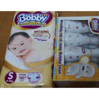 ( mua 1 tặng 1 bộ bowling ) tã dán bobby extra soft dry đủ size Nb48,S40,M34,L30,XL27,XXL24