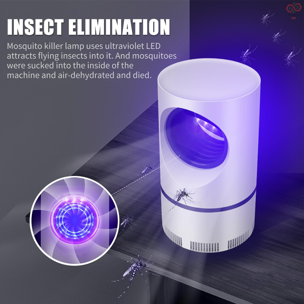 Đèn Led Diệt Muỗi / Côn Trùng Không Độc Hại 360 Độ Sạc Usb Tiện Dụng Cho Gia Đình