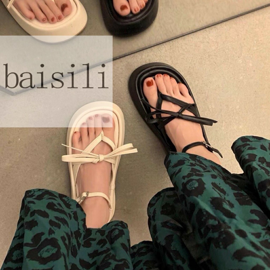 SANDAL XUỒNG BAISILI - GIÀY THỜI TRANG NỮ PHONG CÁCH HIỆN ĐẠI QUAI NGANG KẸP ĐẾ BẰNG BS220911