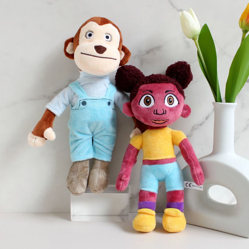 28cm carton Amanda the Adventurer Plush Toys Monkey Stuffed Animal Doll Kids Xmas Gifts