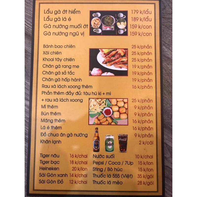 In menu bồi formex giá rẻ, đep, chất lượng