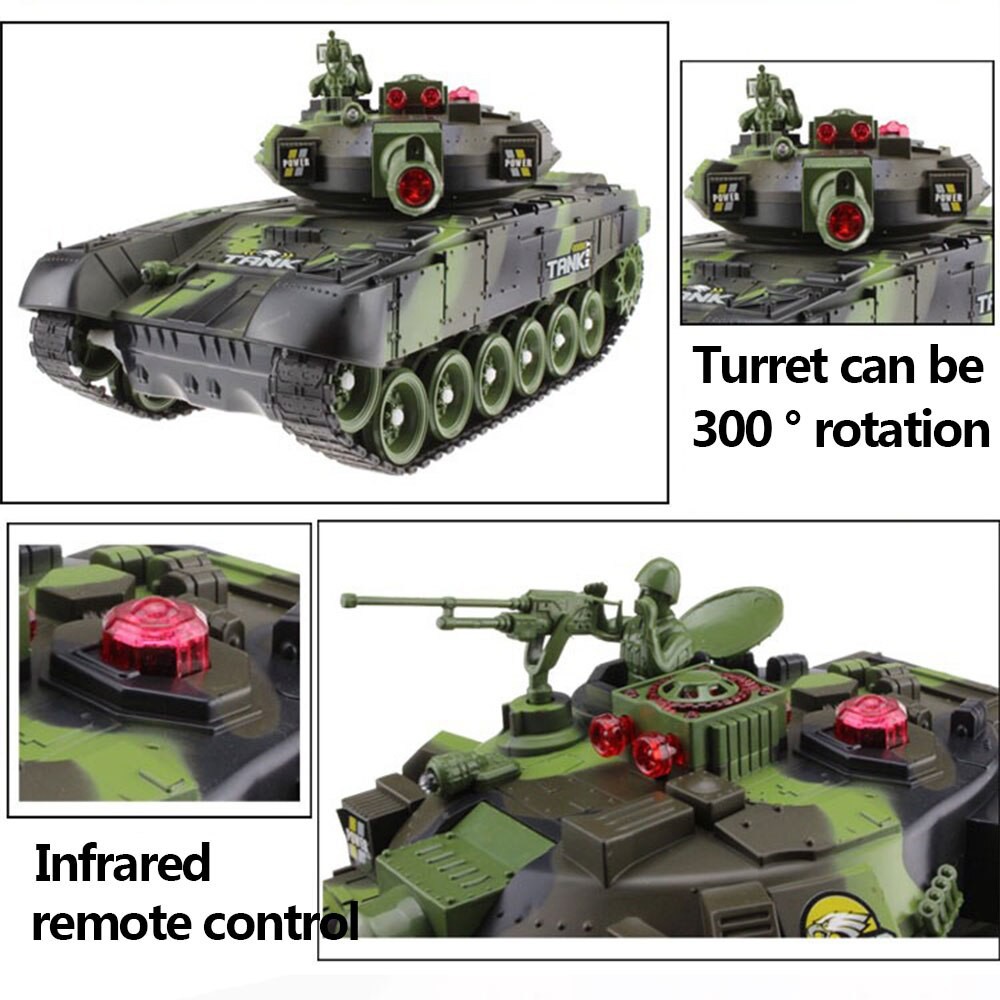 RC Fighting Battle Tank Remote Control Military Tactical Vehicle Lighting Off-road Tracked Tanks Chassis World of Tanks Toys For Boys