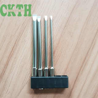 Mũi tô vít loại tốt. Bộ 4 tô vít 2 cạnh chuôi lục giác dài 100mm hãng BROPPE cho khoan máy bắn vít