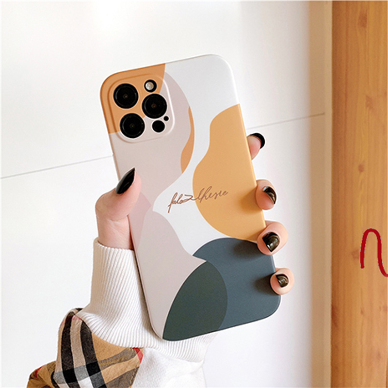 Ốp điện thoại dẻo họa tiết hình học cổ điển có khung bảo vệ camera cho IPHONE 12 11 PRO MAX X XS MAX XR 8 7 PLUS | BigBuy360 - bigbuy360.vn