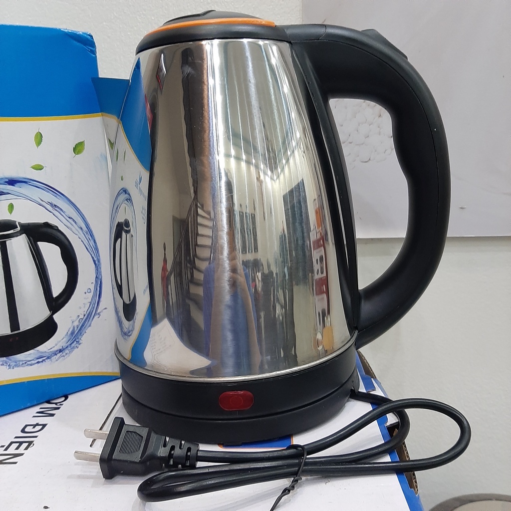 Ấm Đun Nước Siêu Tốc 1.8L Electric Kettle, Ấm Siêu Tốc Inox 2 Lớp