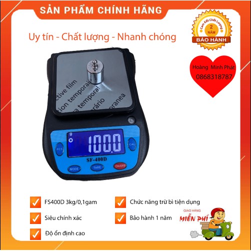 Cân tiểu ly để bàn SF-400D 3kg x 0,1g - 600g x 0.01g