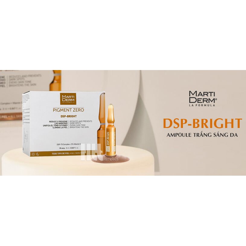 Ampoule Dưỡng Sáng Đều Màu Da, Giảm Đốm Sắc Tố - MartiDerm Pigment Zero DSP Bright( ống lẻ)