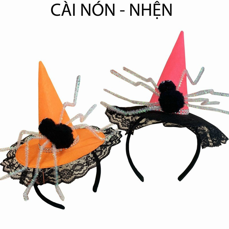 Băng đô cài tóc nón phù thủy - Phụ kiện hóa trang Halloween - Nhiều mẫu