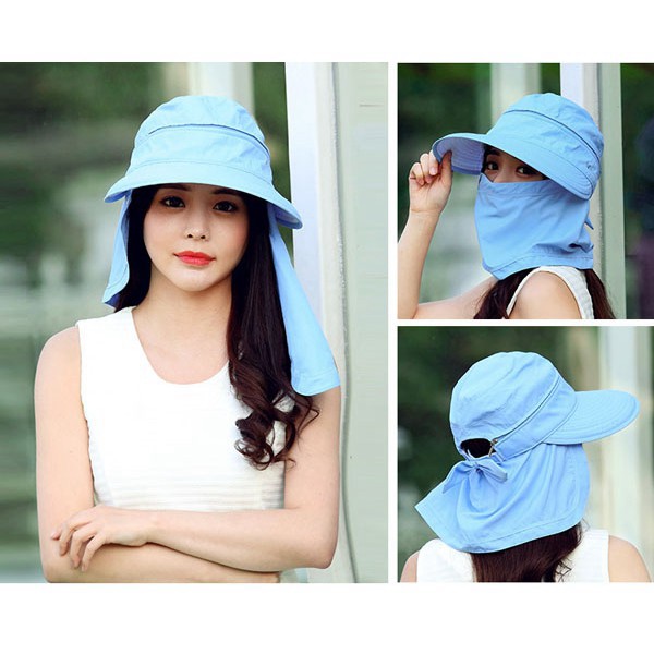Mũ (Nón) Chống Nắng Poly Kèm Khăn Khẩu Trang