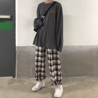 ORDER SET ÁO SWEATER MỊN + QUẦN CULOTTES CARO CÁ TÍNH UNISEX ULZZANG