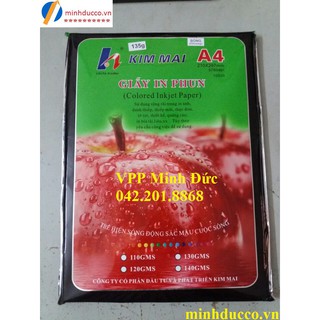 Giấy in ảnh 1 mặt bóng Kim Mai ĐL135gsm