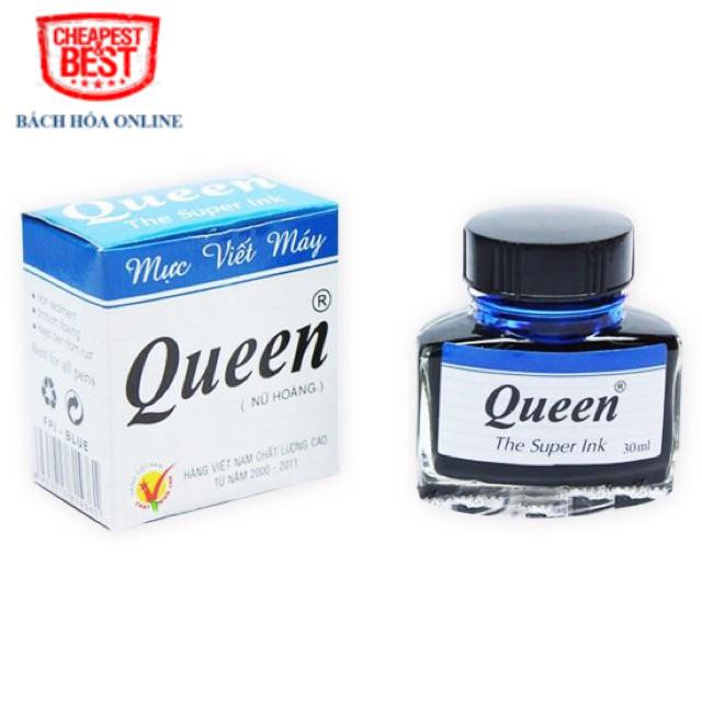 Mực Queen có 3 màu : Tím -Xanh -Đen .