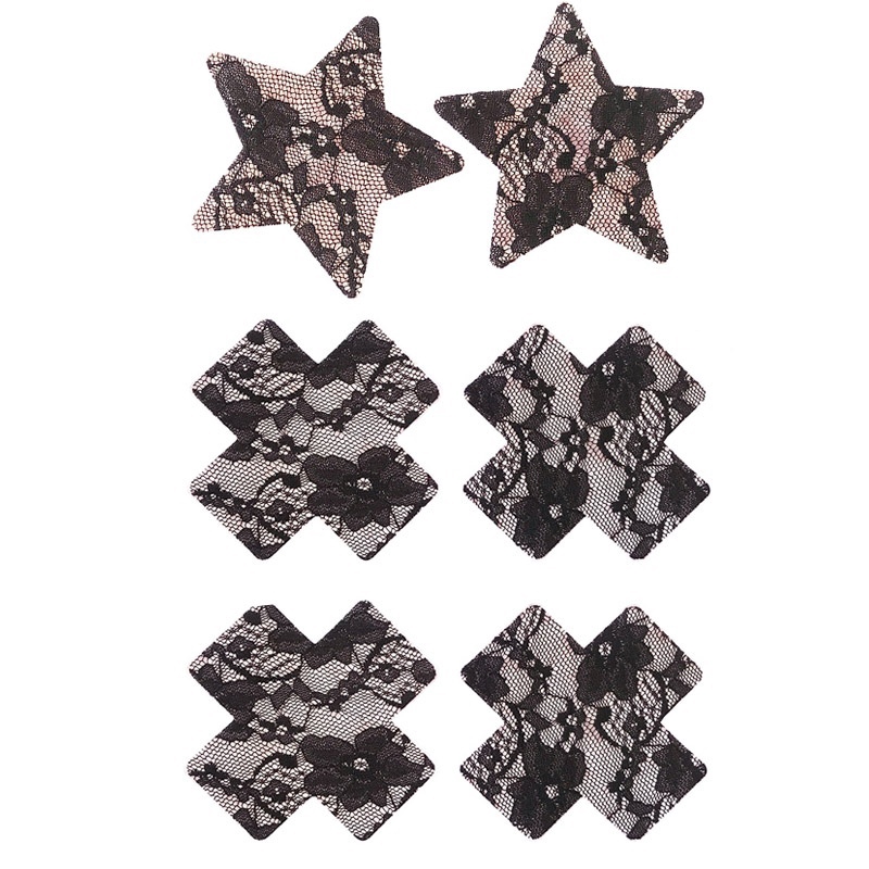 1 cặp 2 miếng dán nhũ hoa hình ngôi sao nhiều loại tùy chọn