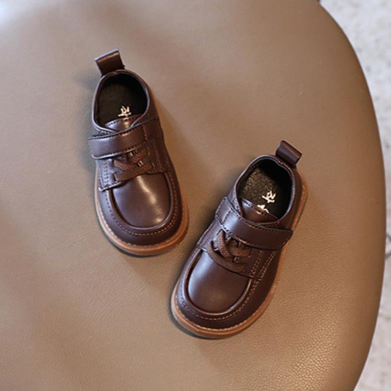 Giày da cho bé trai đế mềm màu trơn phong cách Hàn quốc cho bé, chất da mềm xịn sò-  hàng quảng châu cao cấp, full hộp