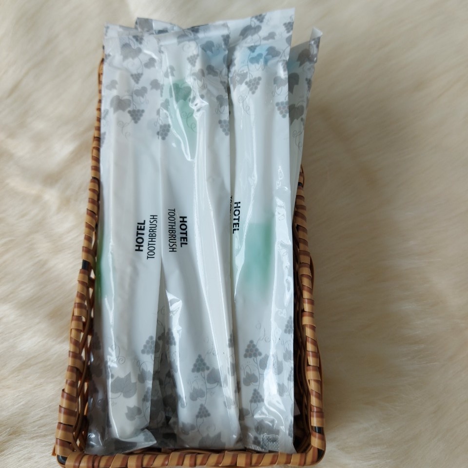 Set bàn chải và kem đánh răng Riotex, bàn chải dùng 1 lần đóng bao hoa cho nhà nghỉ, khách sạn