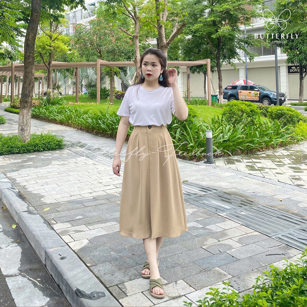 Chân váy nữ dài xòe đẹp Butterfly phù hợp nhiều phong cách - CV012 | BigBuy360 - bigbuy360.vn
