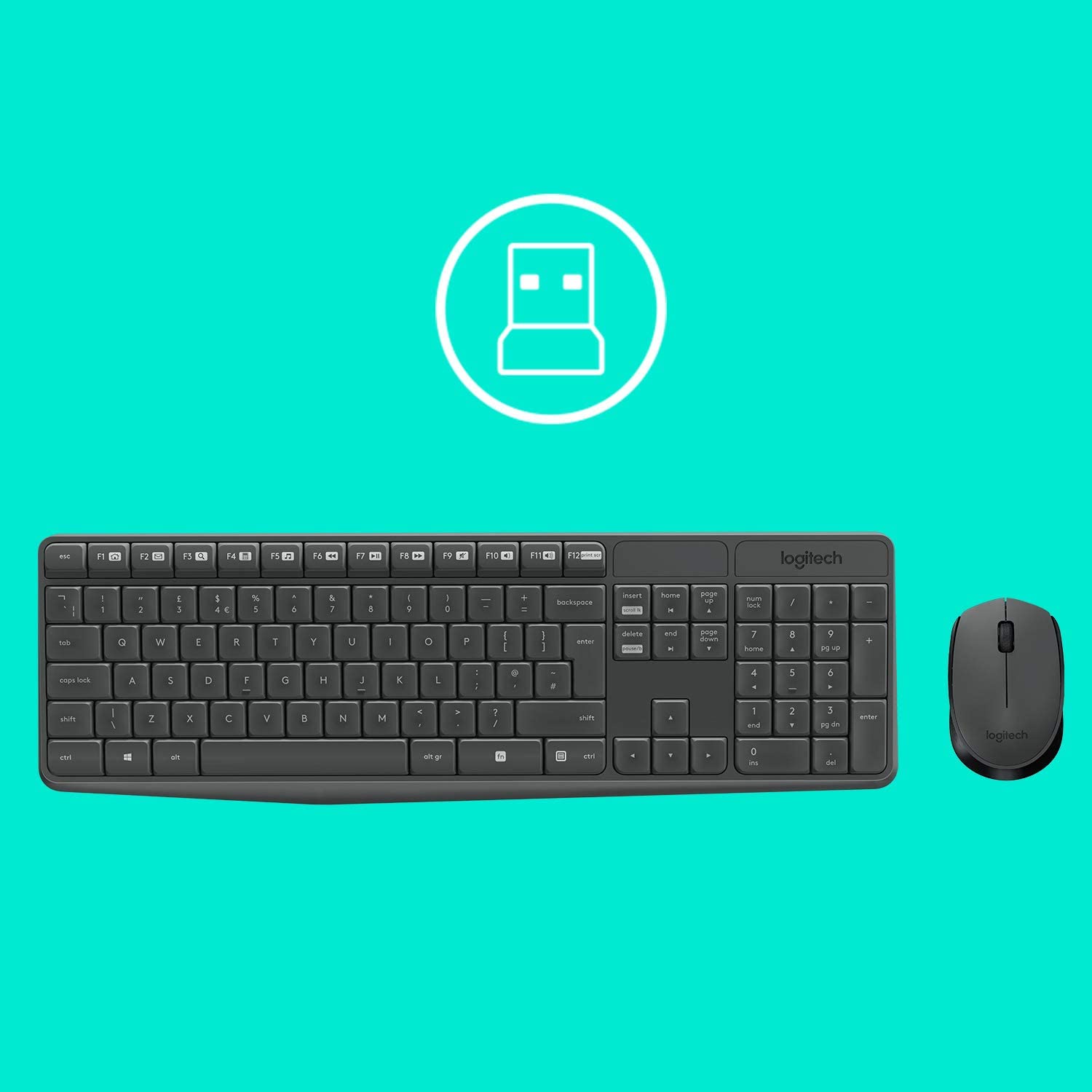 Bộ Bàn Phím Và Chuột Không Dây Logitech Mk235 Cao Cấp