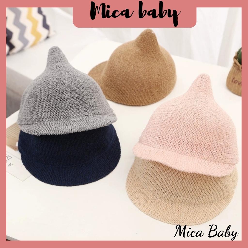 Mũ cói cho bé hình củ tỏi đáng yêu từ 6-18 tháng Mica baby MH08