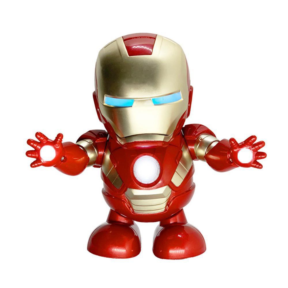 Đồ Chơi Siêu Nhân Iron Man-Mở Mặt-Có Nhạc-Nhảy Múa-Có Đèn Led Nhấp Nháy Rất Đẹp