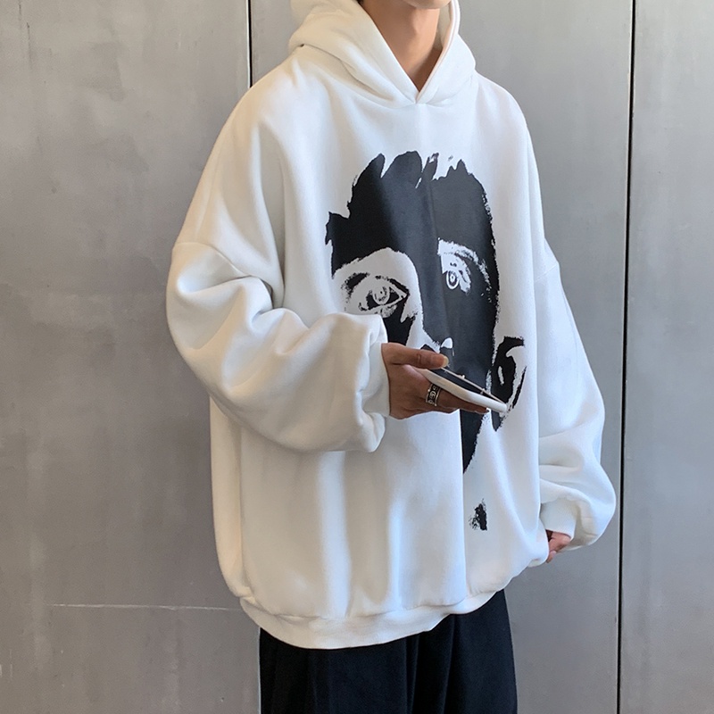 Áo Hoodie Form Rộng Phong Cách Hip Hop Cho Nam