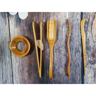 Bộ dụng cụ pha trà đạo bằng tre (nhiều mẫu)