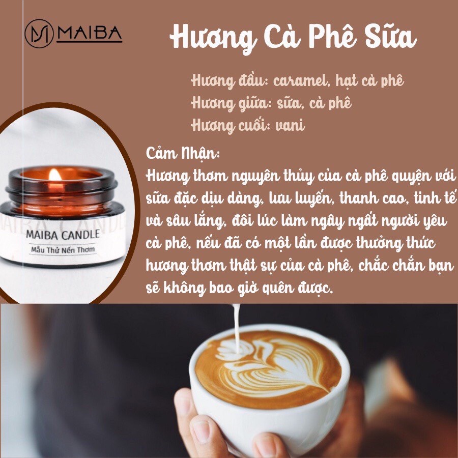 Nến thơm mini Maiba - Nến thơm mùi hương tự nhiên, khử mùi làm thơm phòng bản dùng thử