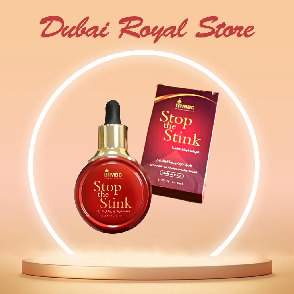 Serum khử mùi MBC Stop The Stink 5ml từ Dubai, đánh bay mùi hôi nách, hôi chân, khử mùi cơ thể, không gây ố vàng