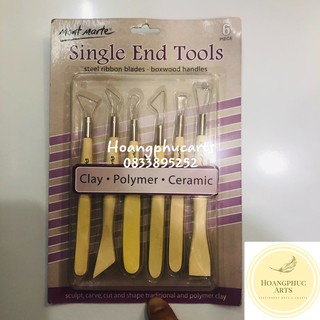 Bộ dụng cụ điêu khắc, nạo tượng Mont Marte 6 cây, Single End Tools 6pc - mã MMSP0004