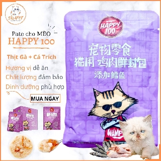 Combo 20 gói pate mèo wanpy happy 100 - salapet