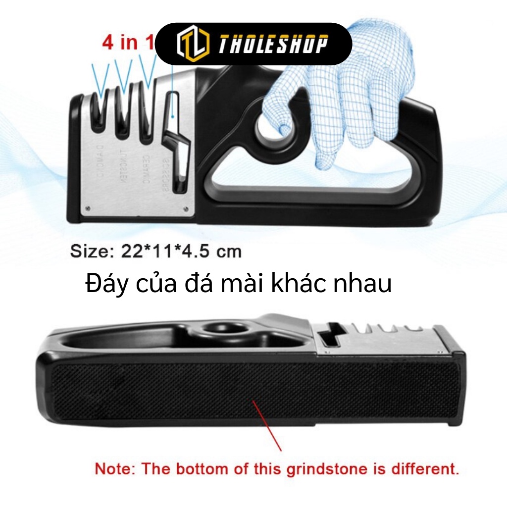 Dụng Cụ Mài Dao Kéo - Đồ Mài Dao 4in1 Bằng Thép Không Gỉ 23cm Có Tay Cầm 8208