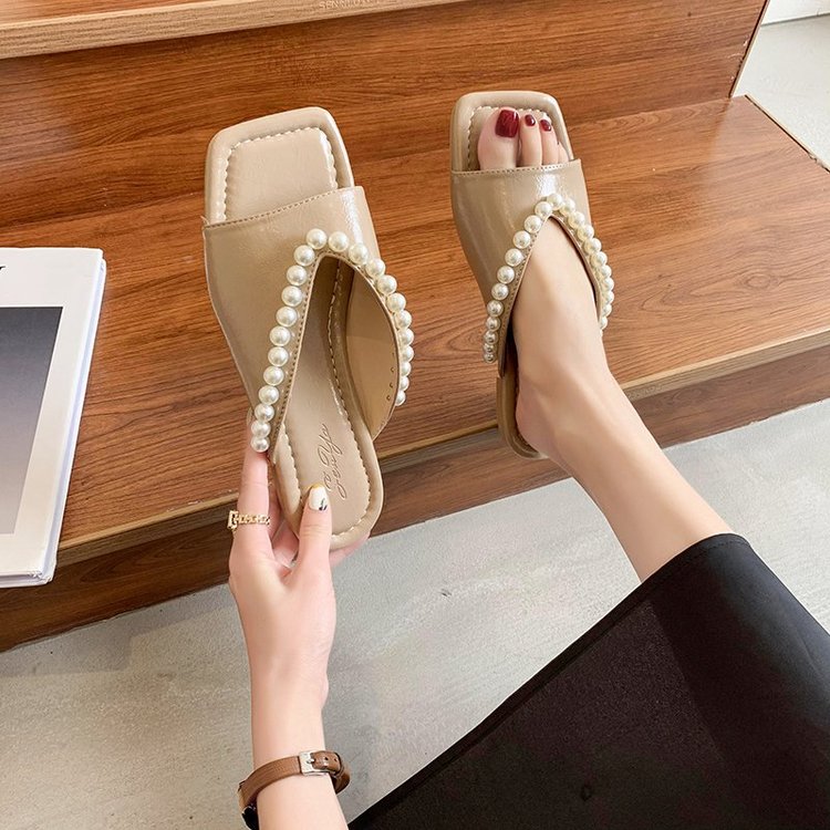 Xăng đan Nữ Hở Ngón Đế Bệt Mũi Vuông Thời Trang | BigBuy360 - bigbuy360.vn