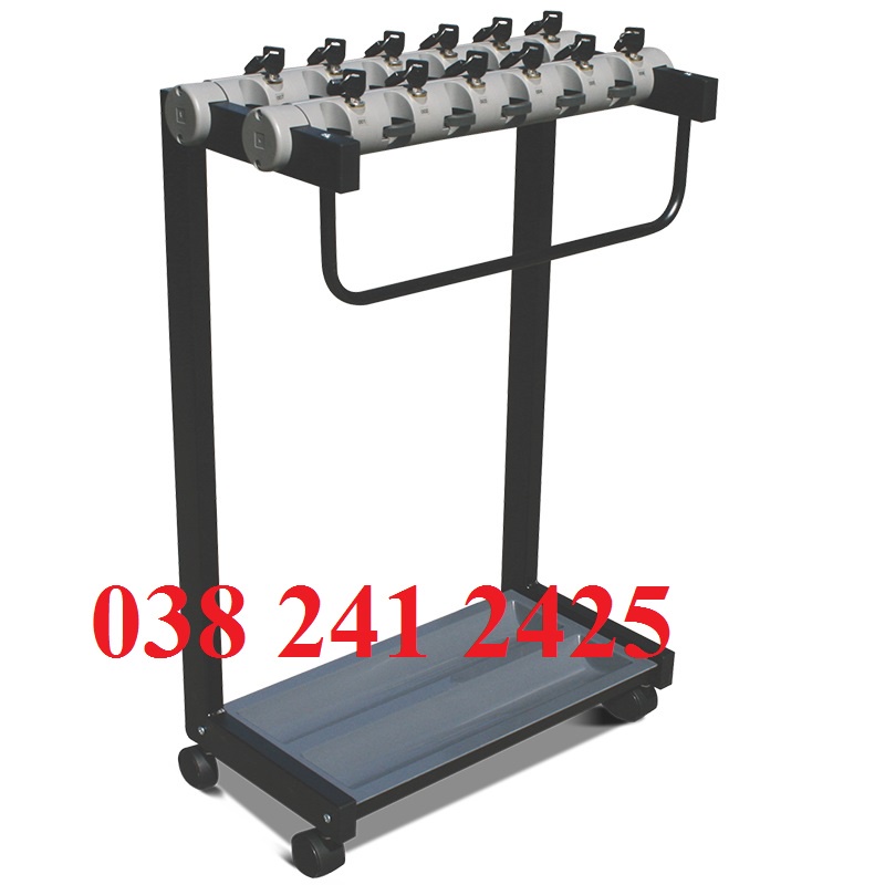 Kệ để ô dù màu đen 12 ô có khóa