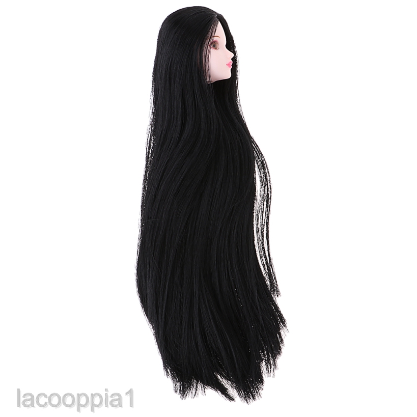 Đầu Búp Bê BJD Tóc Đen Tỉ Lệ 1 / 6 1 / 6