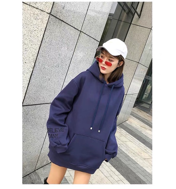 Áo hoodie vải nỉ lót bông dày dặn thêu Believe | BigBuy360 - bigbuy360.vn