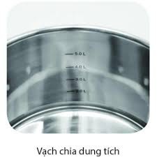 Bộ nồi Inox cao cấp 5 đáy vung kính Goldsun GD26-3506SG, 3 nồi 16, 20, 24 cm có vạch chia dung tích.Hàng Việt Nam