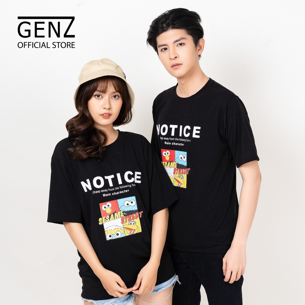 Áo thun tay lỡ nam nữ GENZ form rộng, full hộp, NOT ICE, ĐEN - Z60 | BigBuy360 - bigbuy360.vn