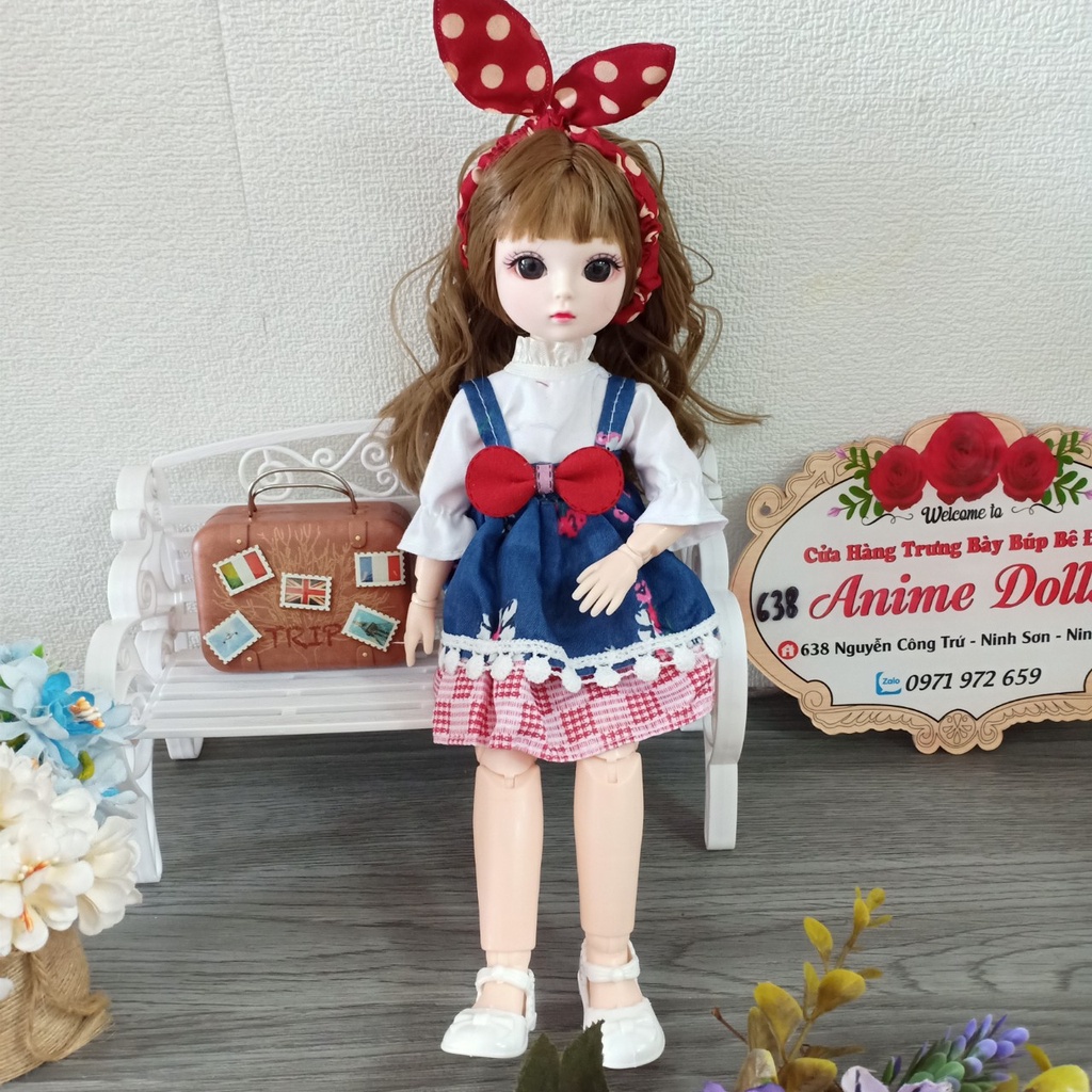 Búp Bê Công Chúa Sakura Cao 30cm 22 Khớp Kèm Váy ,Giày phần 1