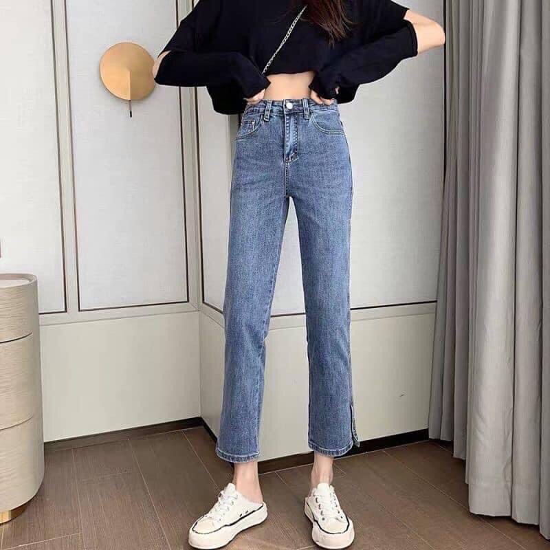 Quần Jeans xẻ ống