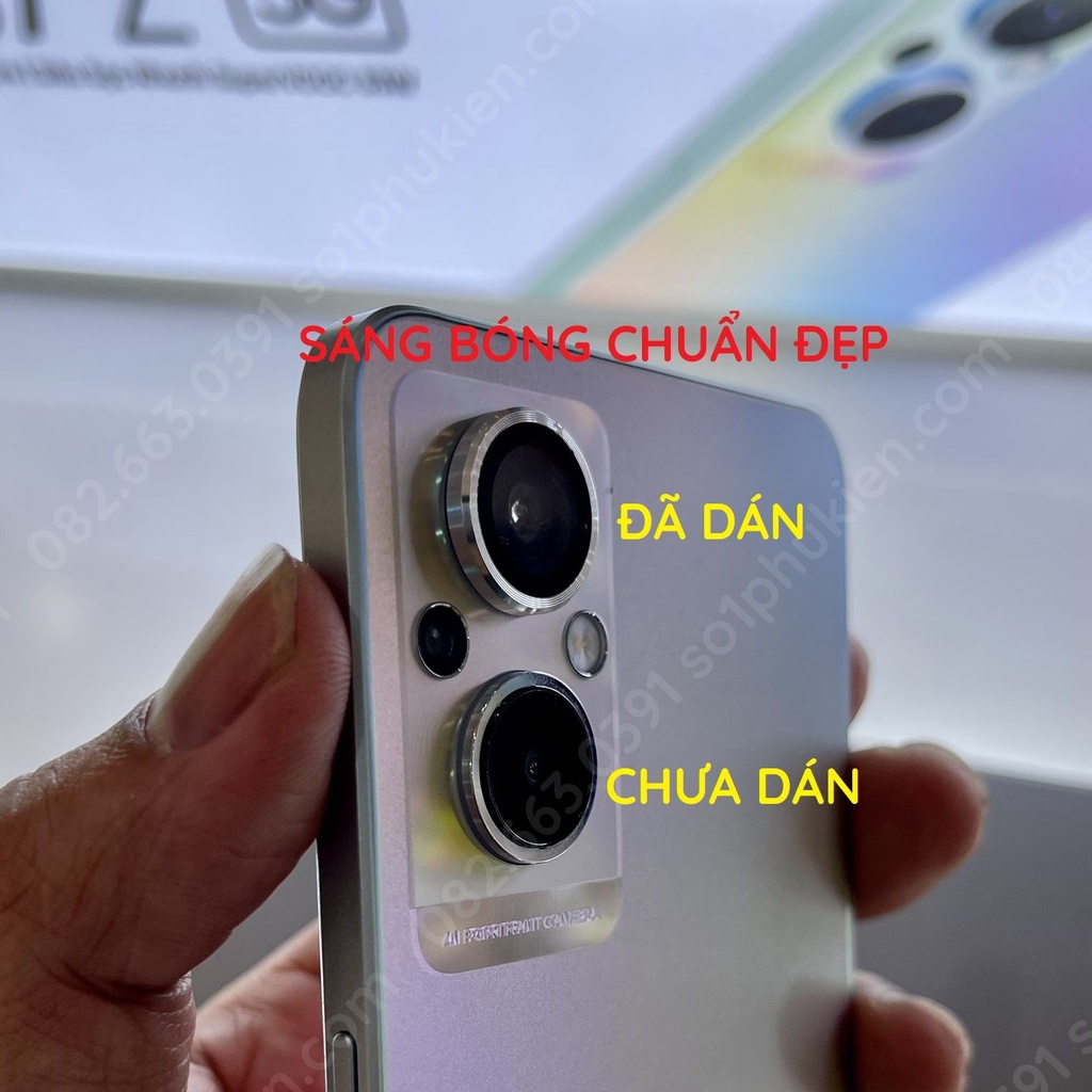 Mắt camera, viền chụp kèm kính cường lực camera oppo reno 7z 5G(7 z) siêu hot, kính titan, cường lực trong su