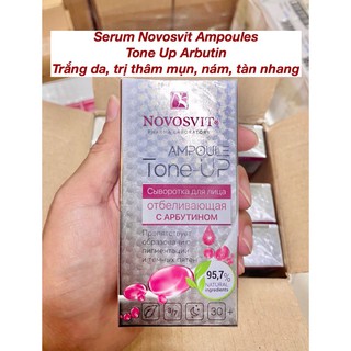 Serum Novosvit Ampoules Tone Up Arbutin Trắng da, giảm thâm mụn nám tàn nhang