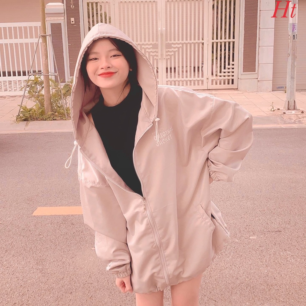 Áo Khoác Kaki Nữ Chun Tay OR Form Rộng Dây Rút Chống Nắng Unisex Cực Hot Hit - Kim Dung Fashion Store