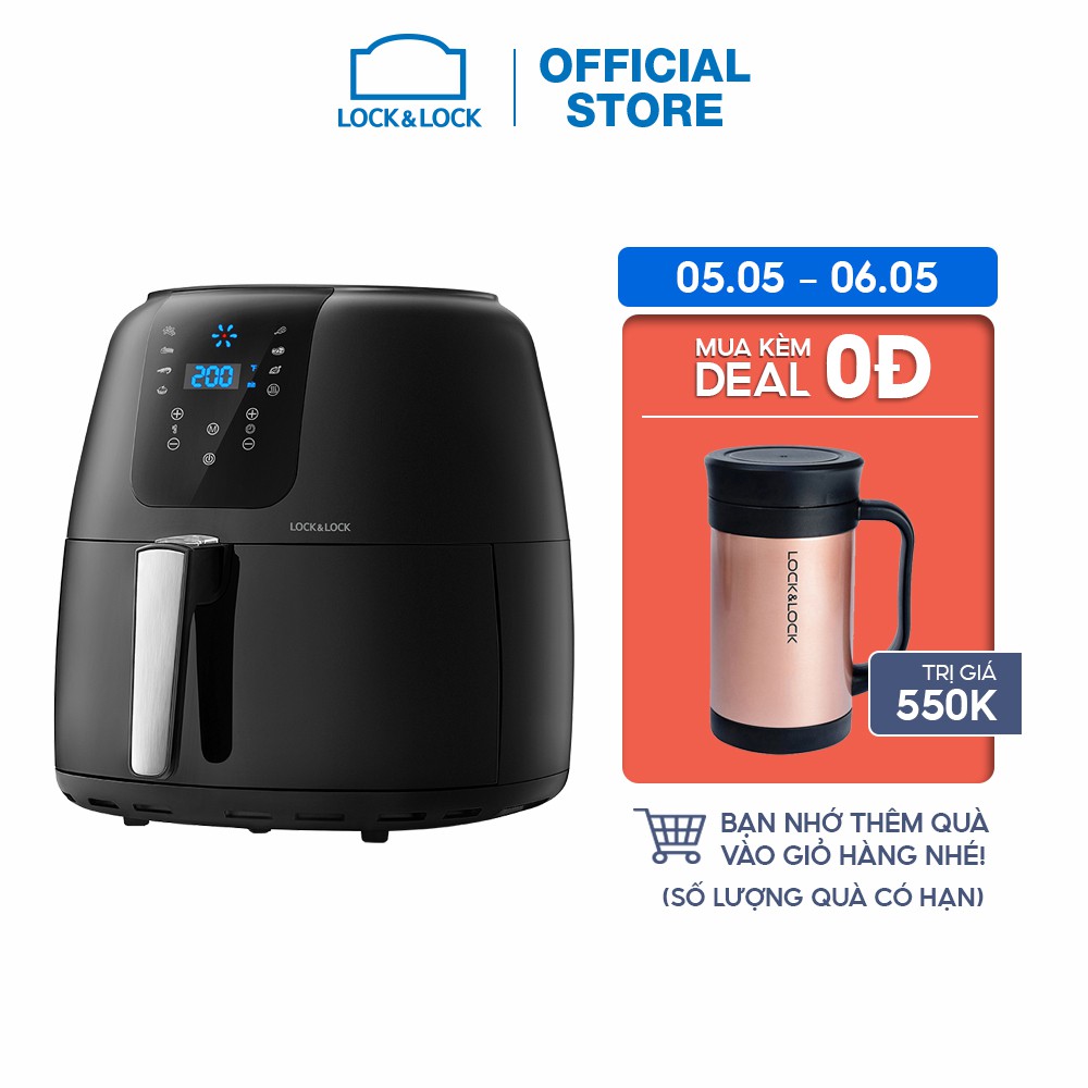 Nồi Chiên Không Dầu Lock&Lock EJF296BLK