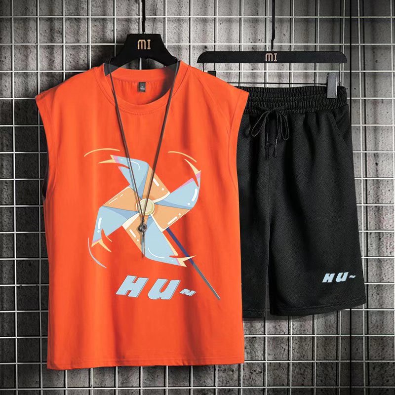 Set đồ thể thao sát nách phong cách Nhật Bản năng động cho nam M-8XL