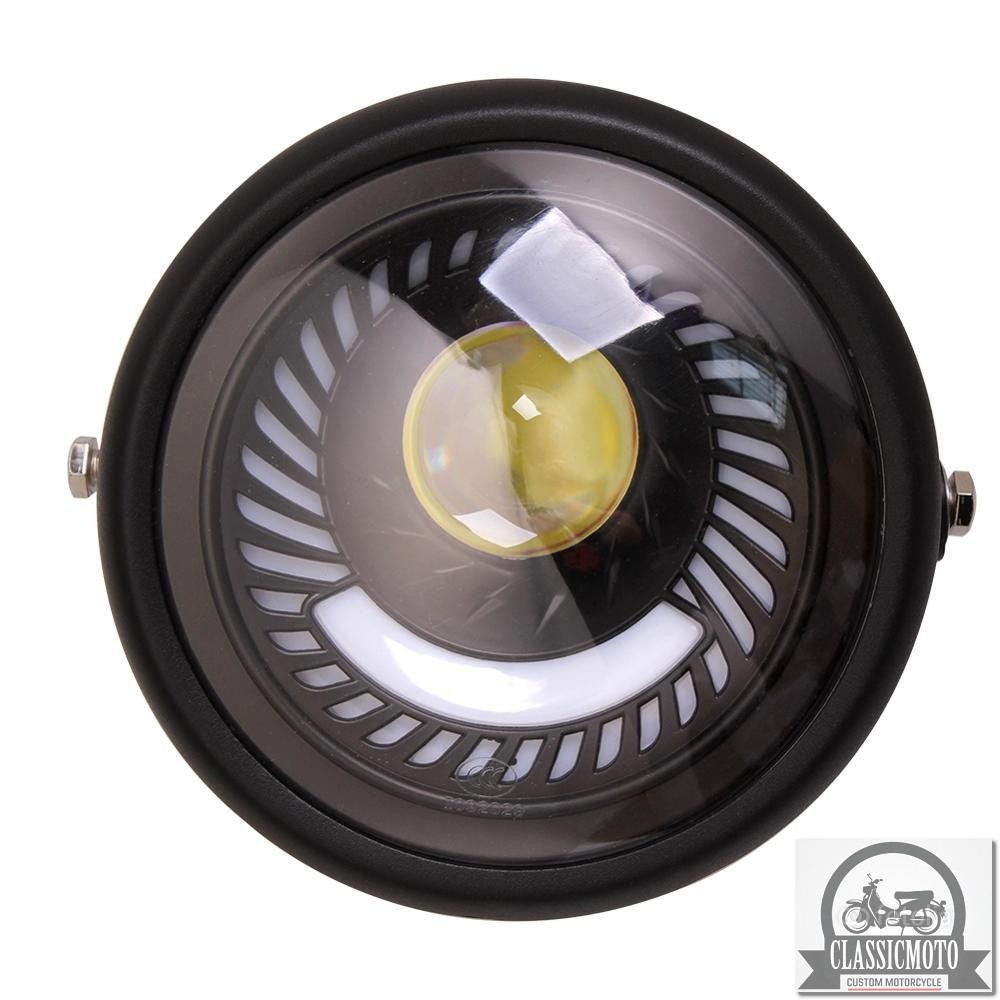 Đèn pha led ⭐𝑭𝑹𝑬𝑬𝑺𝑯𝑰𝑷⭐  Đèn pha led bi xoáy xe máy class độ Harley Cafe Racer Chopper Bobber CG125 GN125