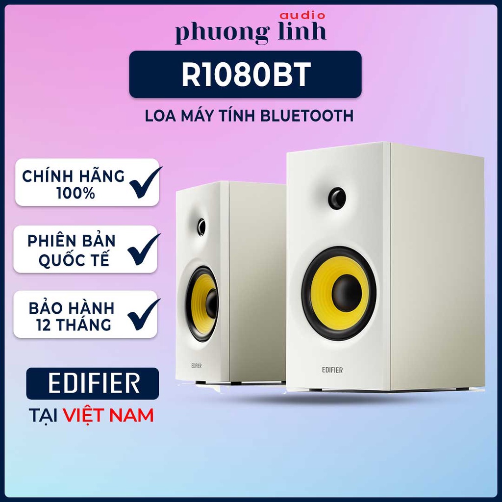 Loa bluetooth EDIFIER R1080BT Loa vi tính công suất 24W Xử lý tín hiệu số DSP Bass driver 4 inch Hàng chính hãng