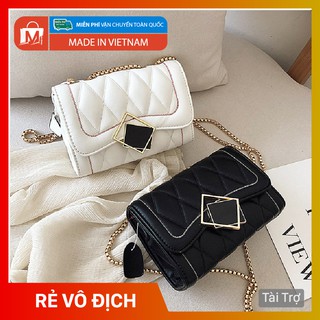 Túi đeo chéo nữ MIRRO khóa Gương lệch da mềm thời trang