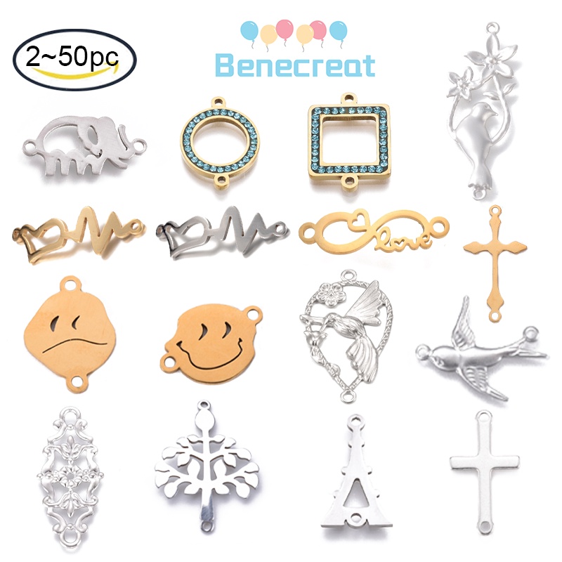 Set 2 Hoặc 50 Móc Khóa Nối Bằng Thép Không Gỉ Nhiều Màu Sắc