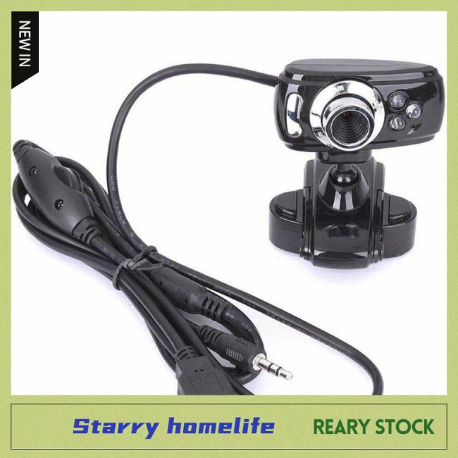 HD Webcam With Mic Night Vision Megapixel Web Cam With Clip Holder For Computer PC Laptop Desktop | WebRaoVat - webraovat.net.vn