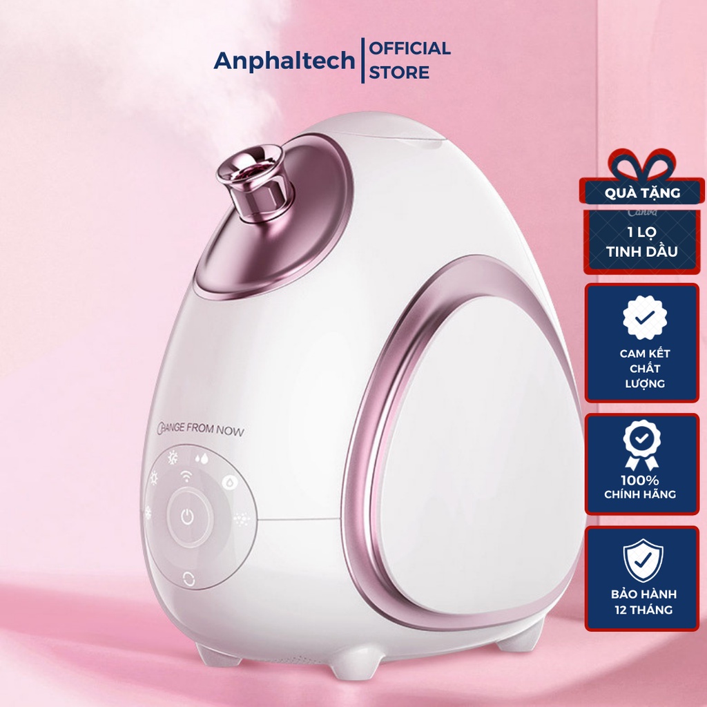 Máy Xông Mặt Nóng Lạnh Thông Minh MKS Thế Hệ Mới 2021- 6 chế độ xông, xông nano ion kháng khuẩn, Vòi phun xoay 360 độ